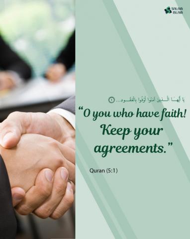 Those who have faith your agreements