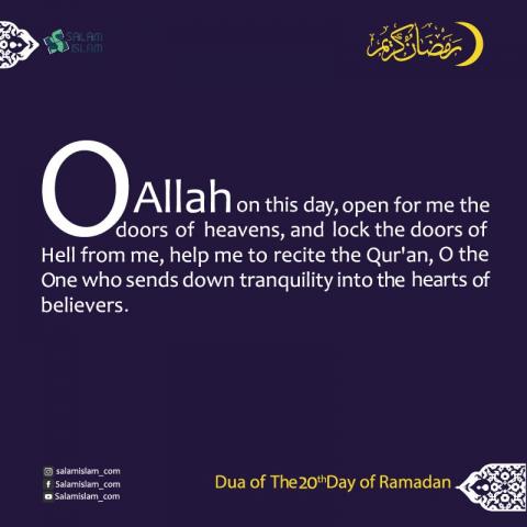 Daily Prayers of Ramadan Day 20